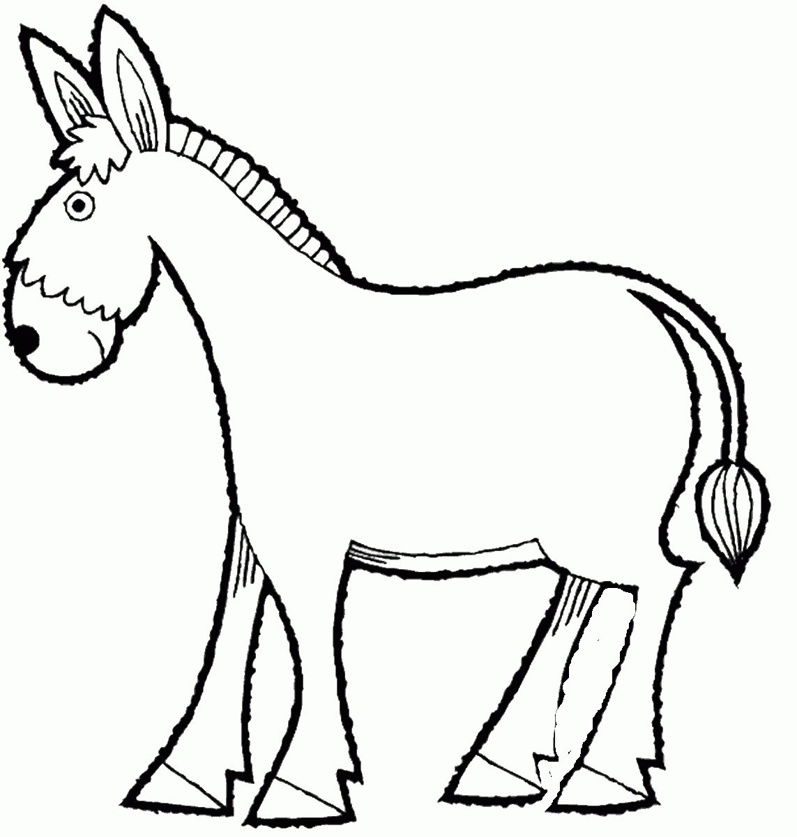 Donkey Coloring Coloring Pages
