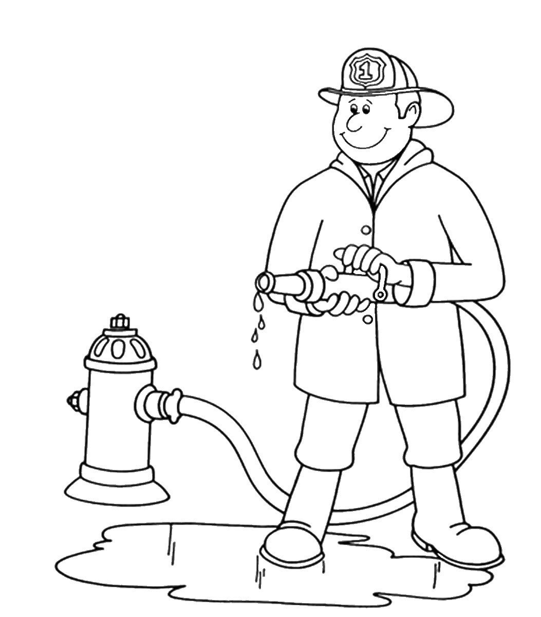 fireman and policeman coloring pages - photo #16