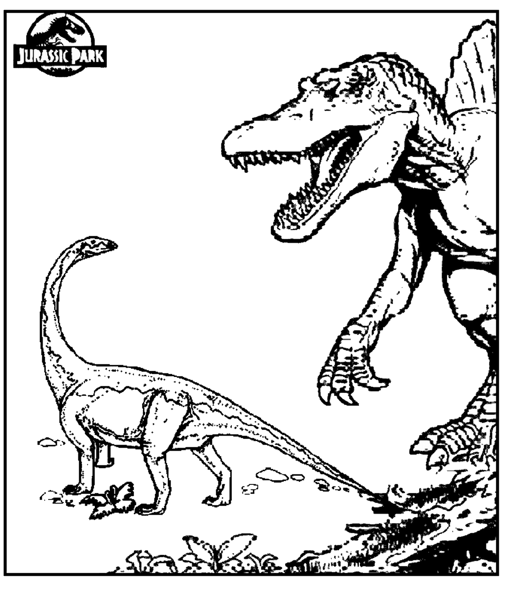 Jurassic Park Spinosaurus Coloring Page Jurassic Park Spinosaurus Coloring Page