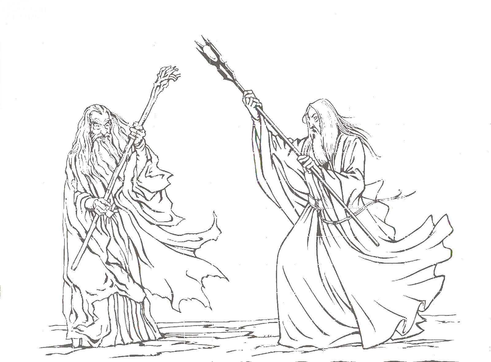 gandalf coloring pages - photo #46
