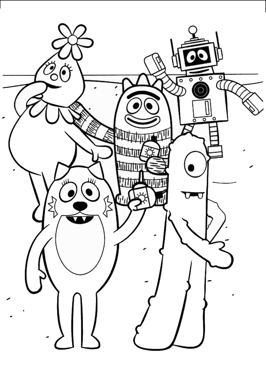 gabba gabba coloring pages - photo #10