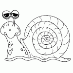 דף צביעה שבלול סקרן