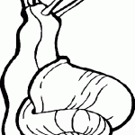 דף צביעה שבלול 4