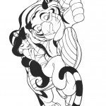 דף צביעה אלאדין רוכנת על הנמר דף צביעה אלאדין רוכנת על הנמר