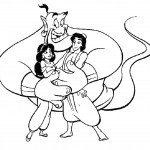 דף צביעה אלאדין, יסמין והג'יני דף צביעה אלאדין, יסמין והג'יני