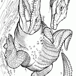 דף צביעה תנין 4