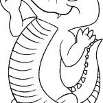 דף צביעה תנין עליז