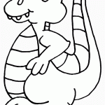 דף צביעה תנין 14