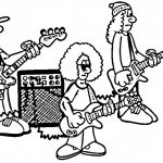 דף צביעה להקת נגנים וזמרים