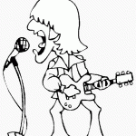 דף צביעה זמר רוק 1