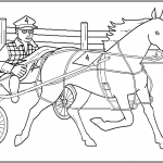 דף צביעה רכיבה על כרכרה