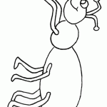 דף צביעה נמלה 2