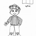 דף צביעה ילד מאירלנד