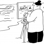 דף צביעה צייר 2