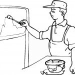 דף צביעה צייר 1