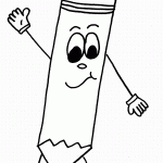 דף צביעה עיפרון אנושי