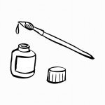 דף צביעה מכחול, צבע וספוג