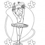 דף צביעה רקדנית 3