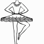 דף צביעה רקדנית בלט 10