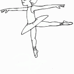 דף צביעה רקדנית בלט 8