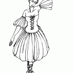 דף צביעה רקדנית בלט 6