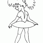 דף צביעה רקדנית בלט 5