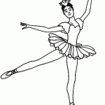 דף צביעה רקדנית בלט 4