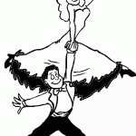 דף צביעה ריקוד זוגי