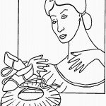 דף צביעה רקדנית ונעלי בלט