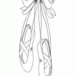 דף צביעה נעלי רקדנית בלט 3