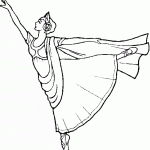 דף צביעה רקדנית בלט 16