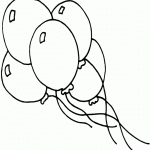 דף צביעה בלונים 5