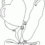 דף צביעה בלונים 4