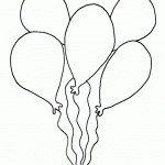 דף צביעה בלונים 3