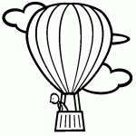 דף צביעה בלון פורח