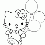 הלו קיטי עם בלונים