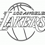דף צביעה סמל קבוצת הלוס אנג'לס לייקרס