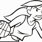 דף צביעה שחקנית כדורסל 3