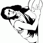 דף צביעה שחקנית כדורסל 1