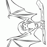 דף צביעה עטלף 4