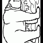 דף צביעה דוב 2