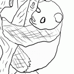 דף צביעה דוב פנדה 4