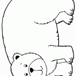 דף צביעה דוב 1