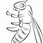 דף צביעה דבורה 7