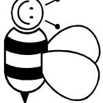 דף צביעה דבורה 5