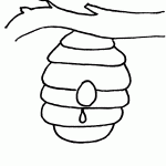 דף צביעה נחיל דבורים