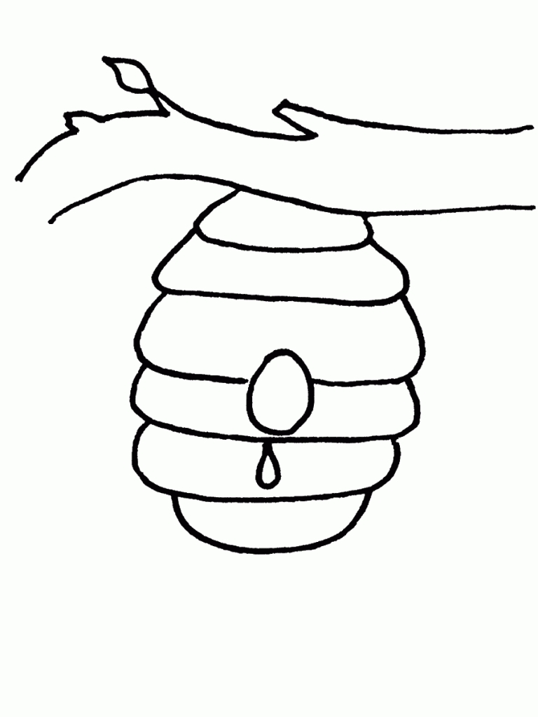 דף צביעה נחיל דבורים