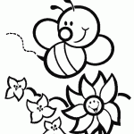 דף צביעה דבורה 8