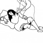 דף צביעה דלילה גוזרת את השער לשמשון