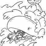 דף צביעה הלוויתן בולע את יונה הנביא